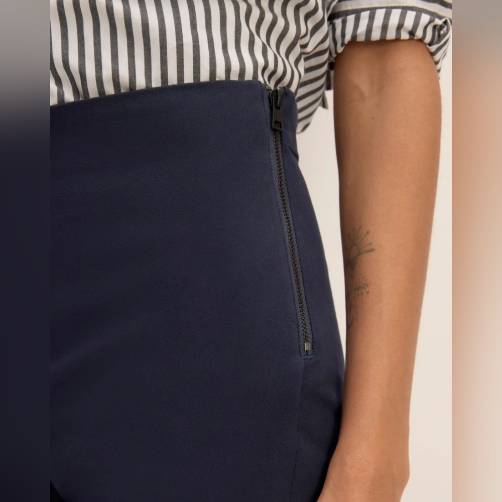 EVERLANE The Bi-Stretch Work Pant | Navy Size 12 - Picture 4 of 13